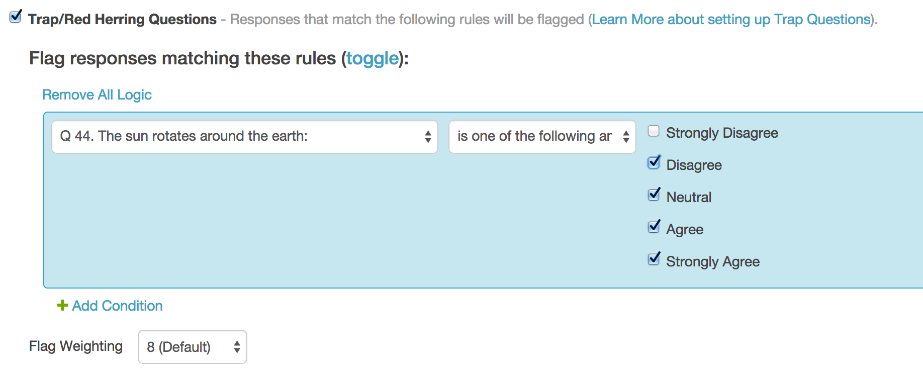 Build Logic Rule for Red Herring Question